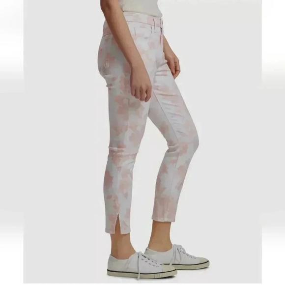 JEN7 by 7 For All Mankind Women's White/Pink Floral Skinny Jeans Pants Size 16 - Picture 3 of 16